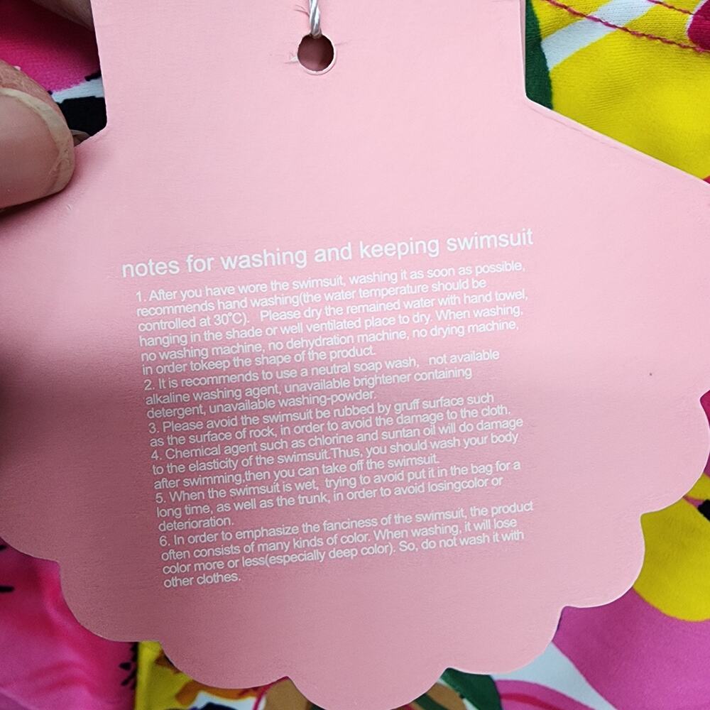 NWT Wantdo Floral Swimsuit Dress 3X 22W-24W One Piece Tie Front Pink Vacation - Picture 12 of 15